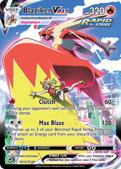 Blaziken VMAX card in English