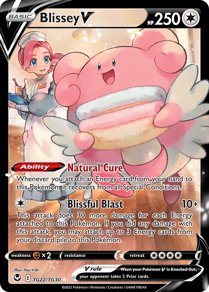 Blissey V card in English
