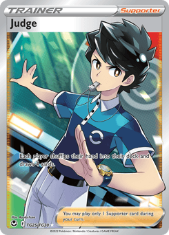 Judge card in English