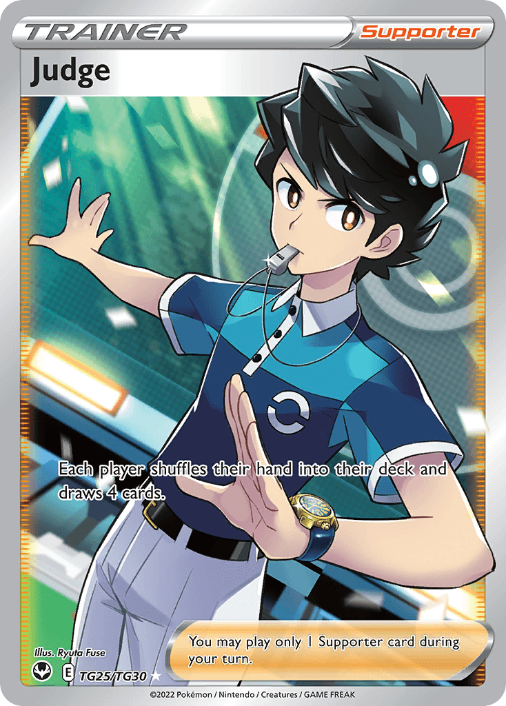 Judge card in English