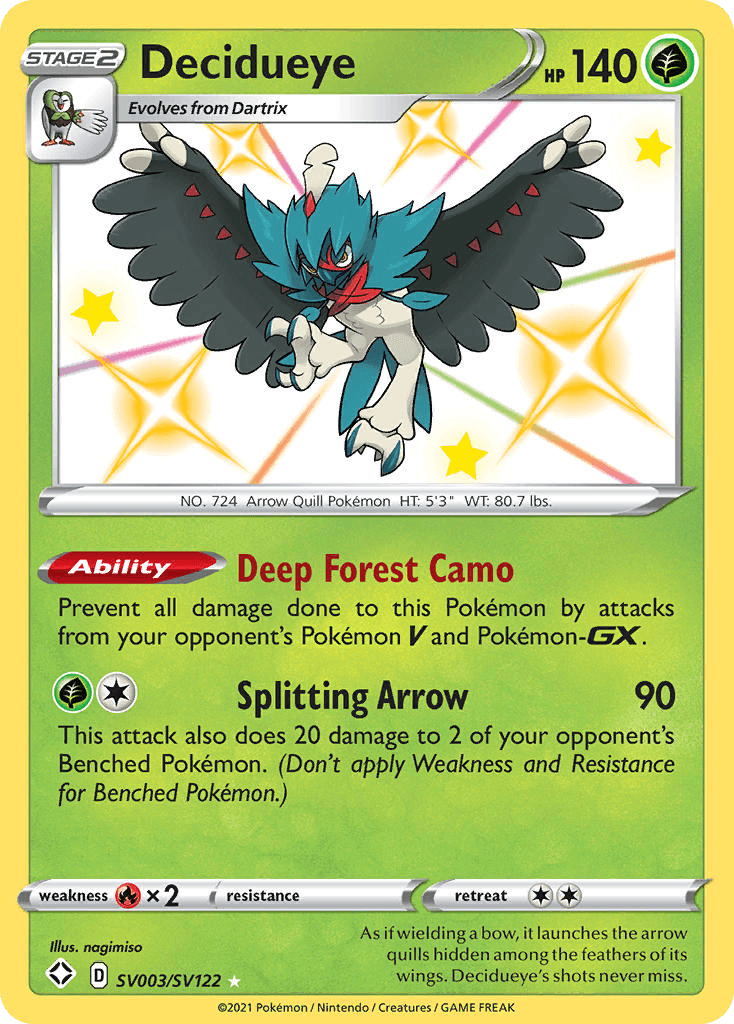 Decidueye card in English