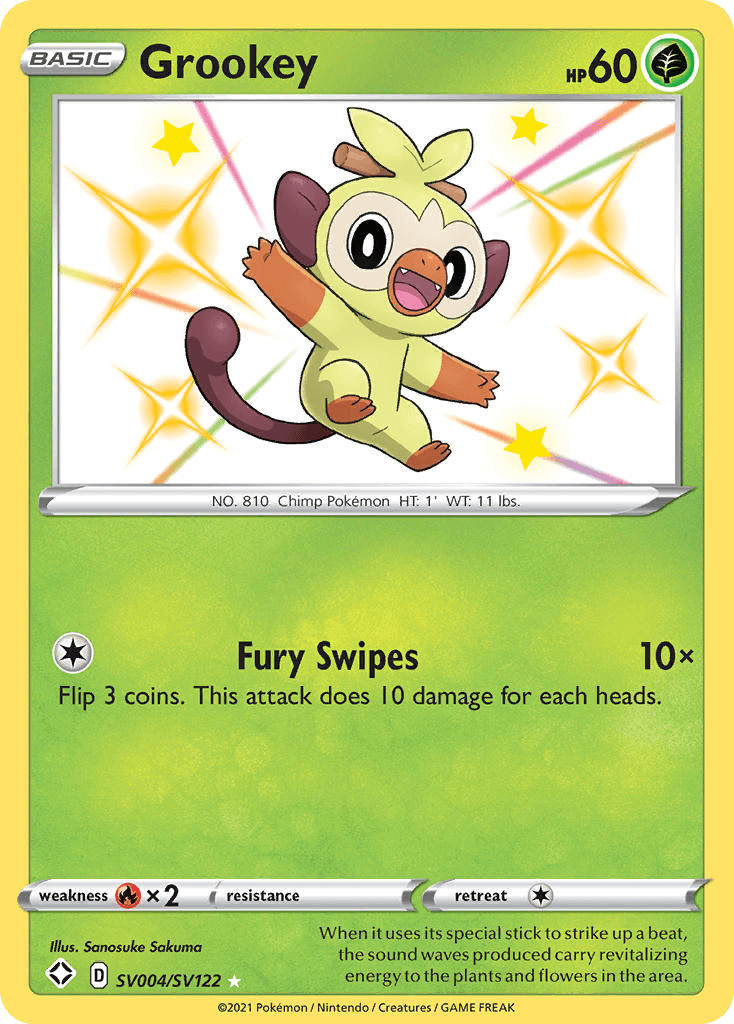 Grookey card in English