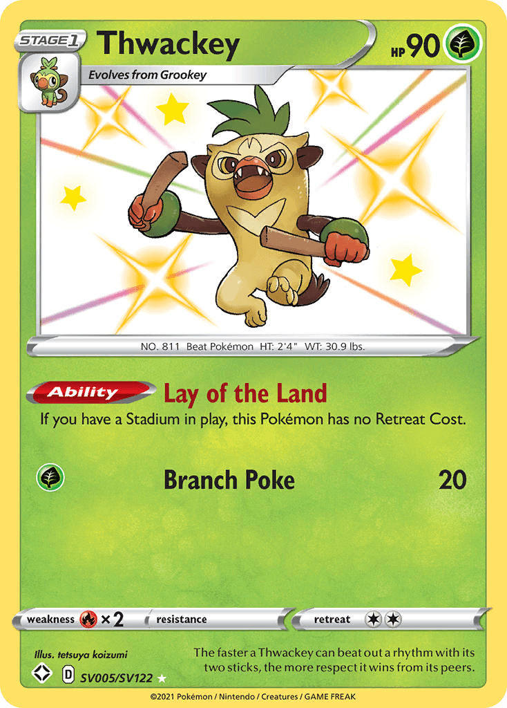 Thwackey card in English