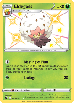 Eldegoss card in English