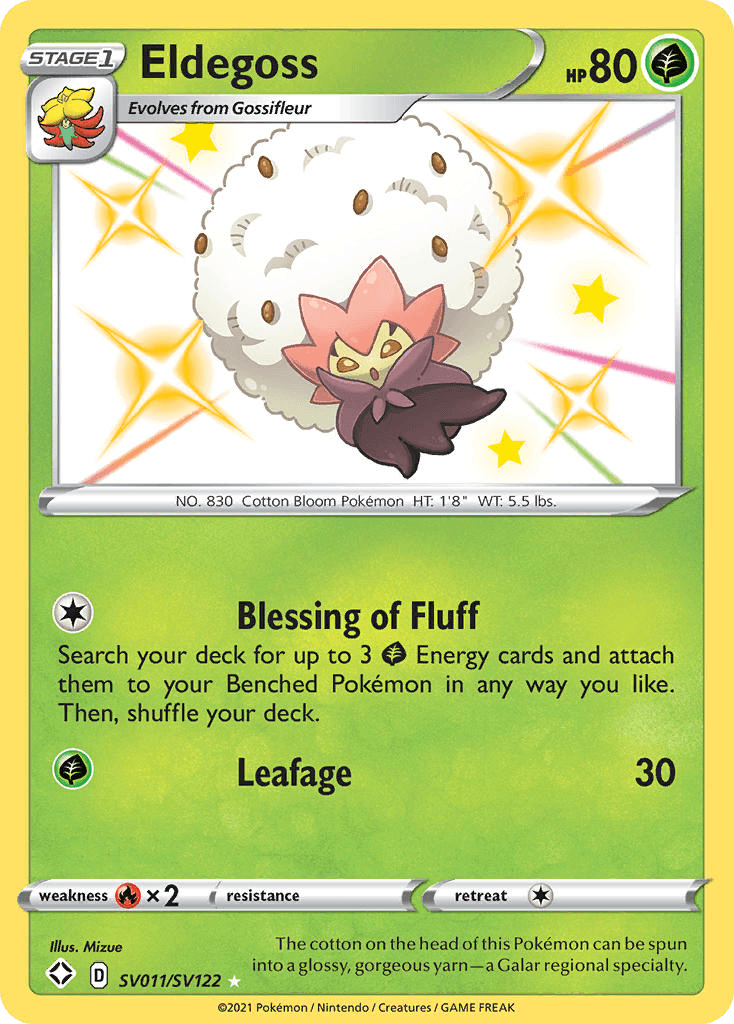 Eldegoss card in English