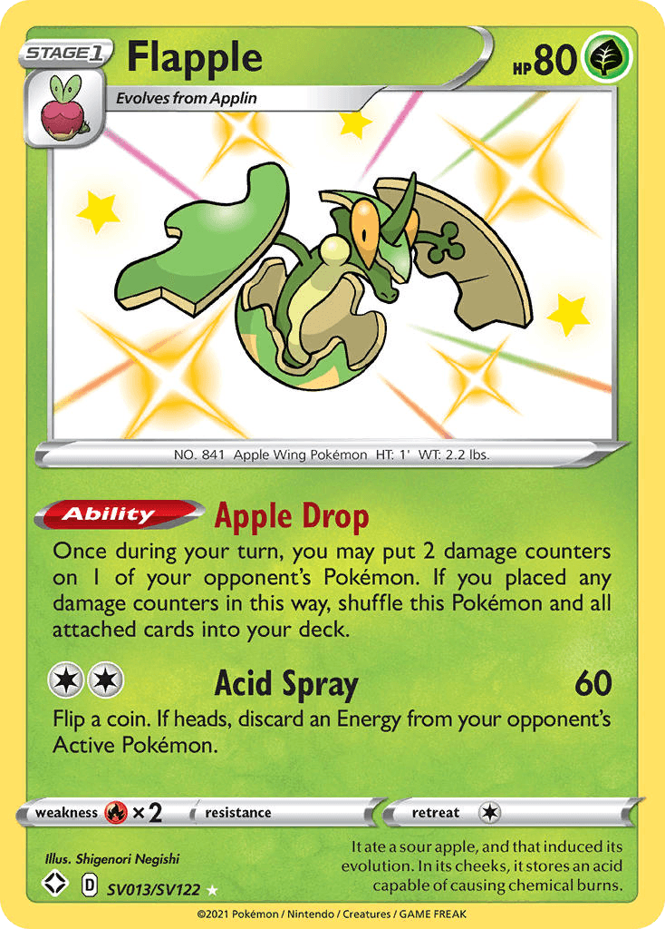 Flapple card in English