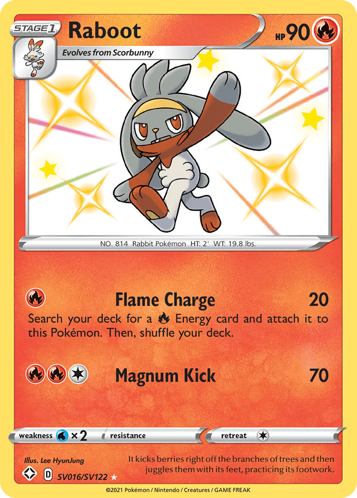 Raboot card in English