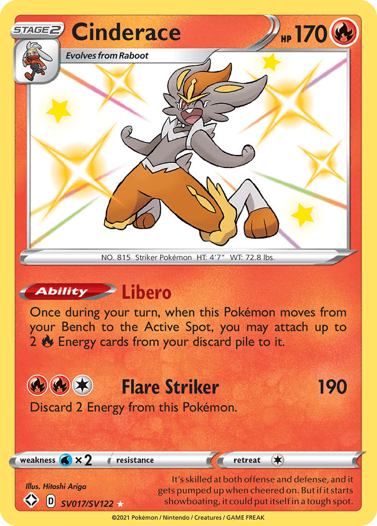 Cinderace card in English