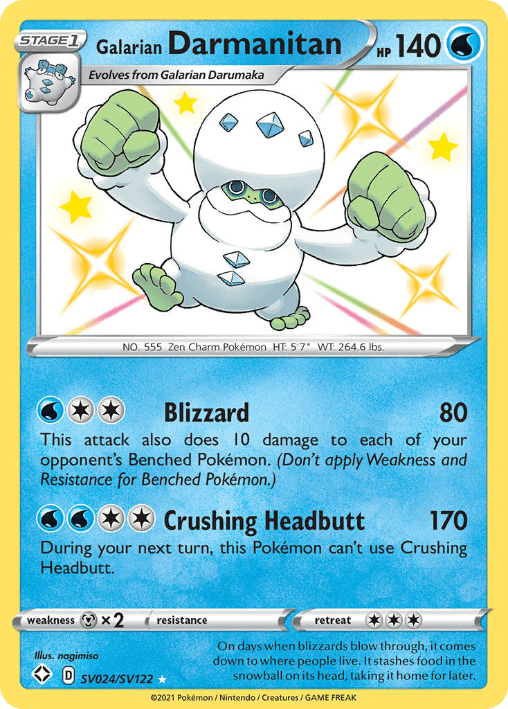Galarian Darmanitan card in English