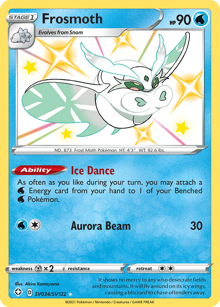 Frosmoth card in English