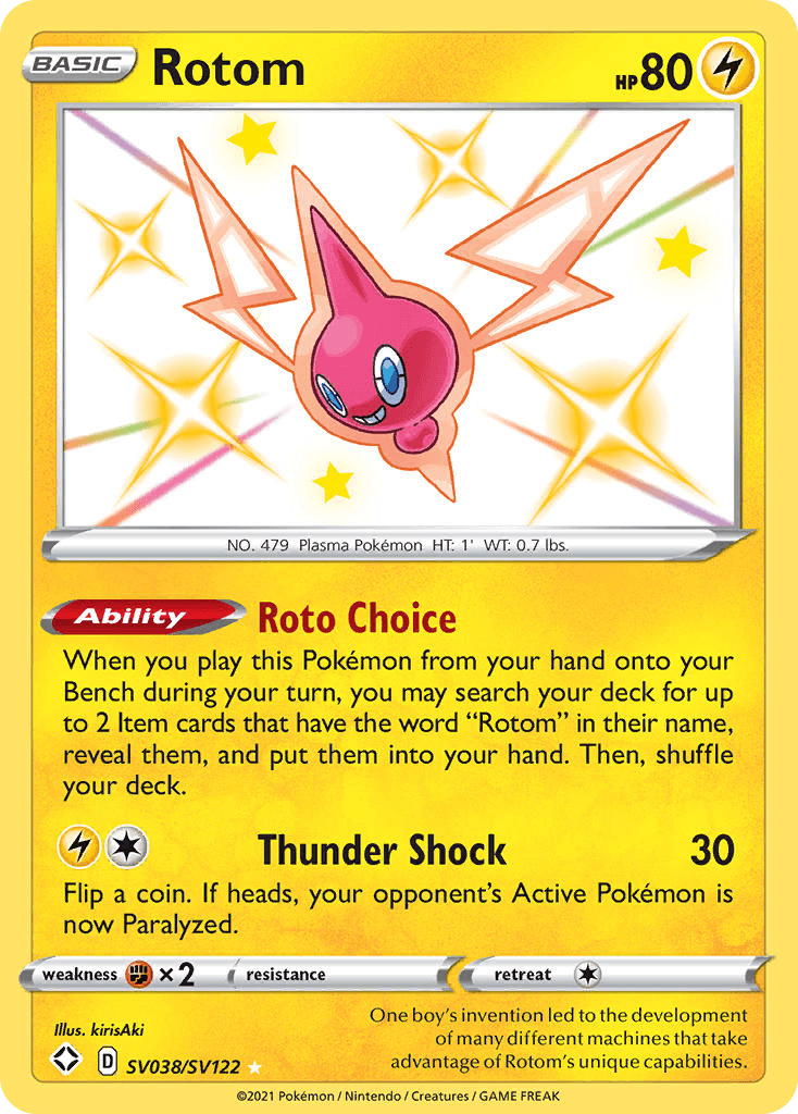 Rotom card in English