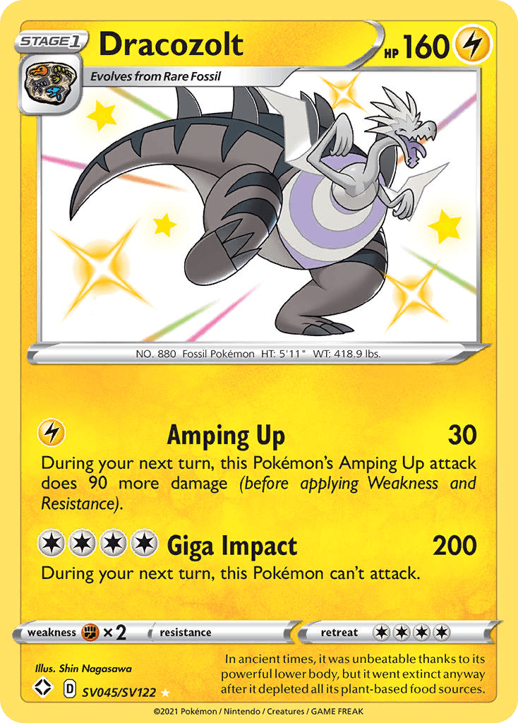 Dracozolt card in English