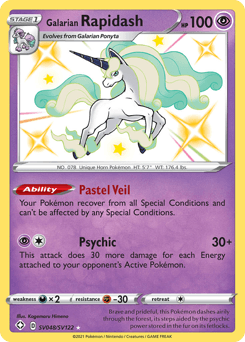 Galarian Rapidash card in English