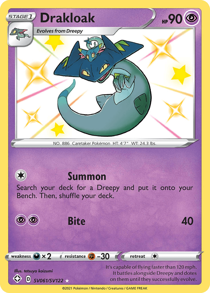 Drakloak card in English