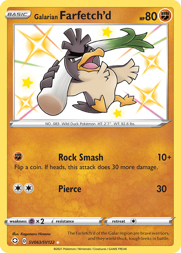 Galarian Farfetch'd card in English