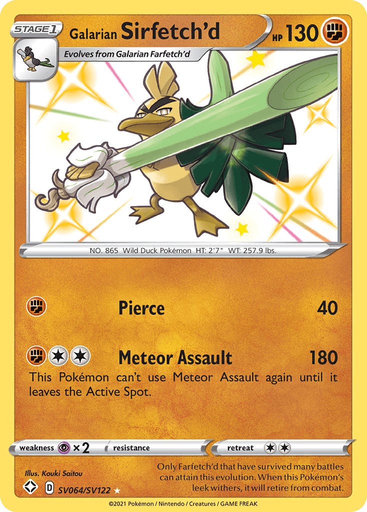 Galarian Sirfetch'd card in English