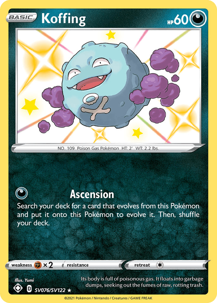 Koffing card in English