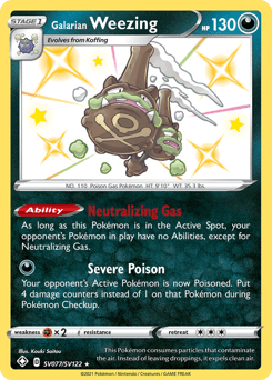 Galarian Weezing card in English
