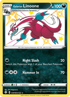Galarian Linoone card in English