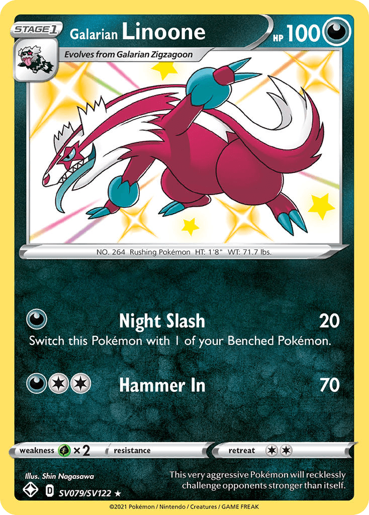 Galarian Linoone card in English