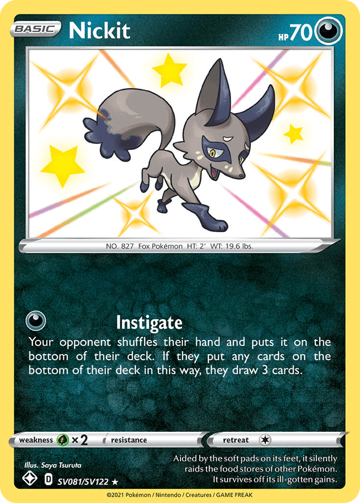 Nickit card in English