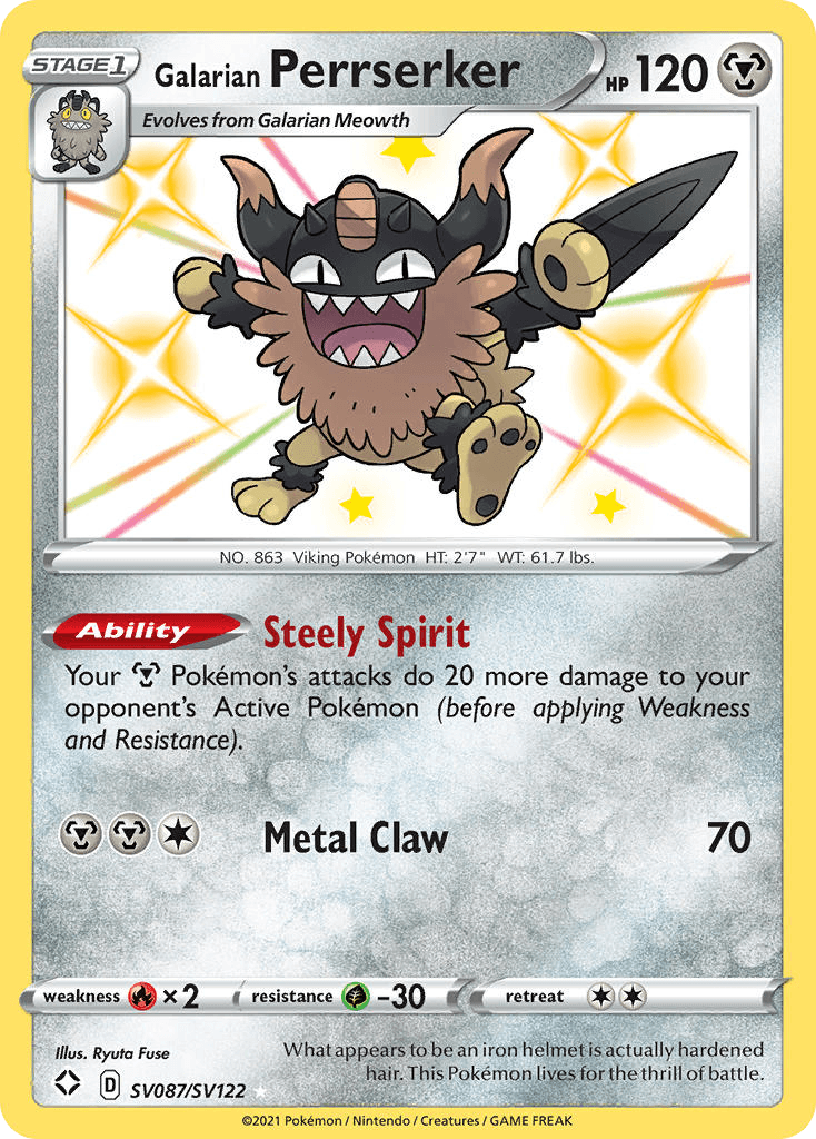 Galarian Perrserker card in English