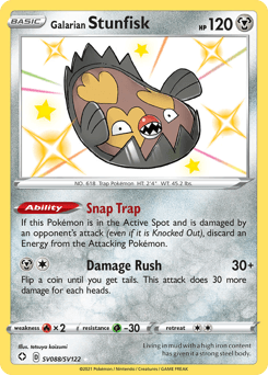 Galarian Stunfisk card in English