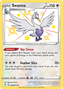Swanna card in English