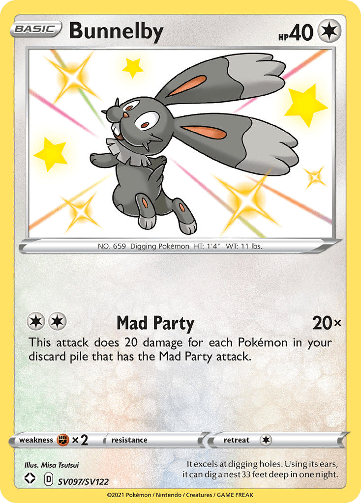 Bunnelby card in English