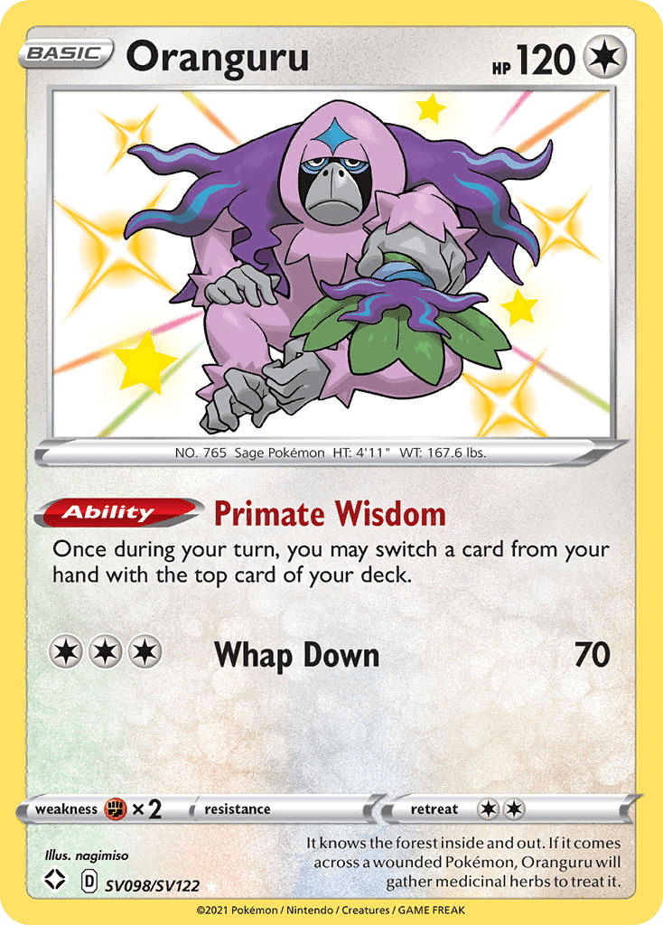 Oranguru card in English