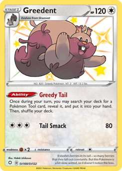 Greedent card in English