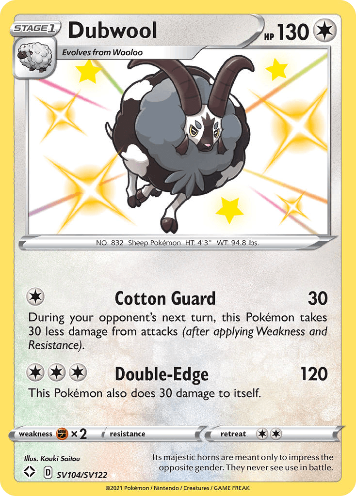 Dubwool card in English