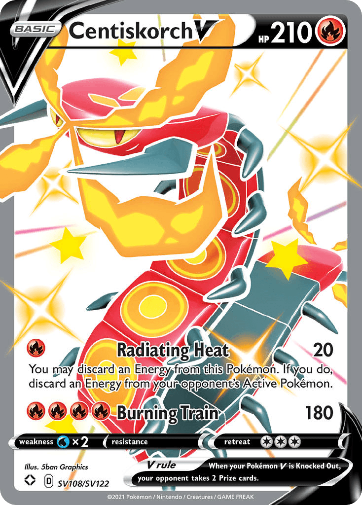 Centiskorch V card in English