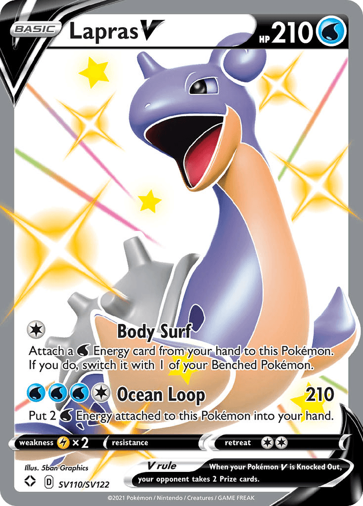 Lapras V card in English
