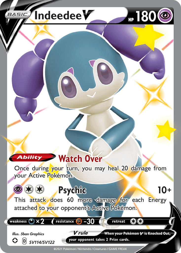 Indeedee V card in English