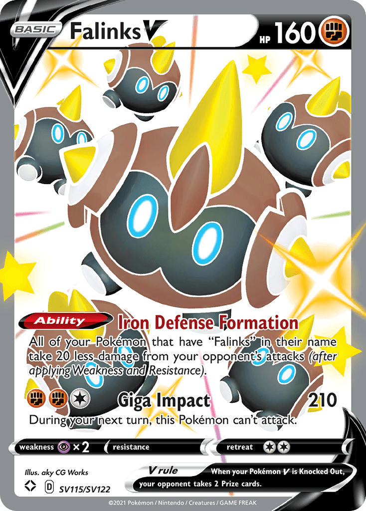 Falinks V card in English