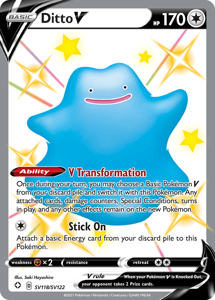 Ditto V card in English