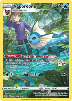 Vaporeon card in English