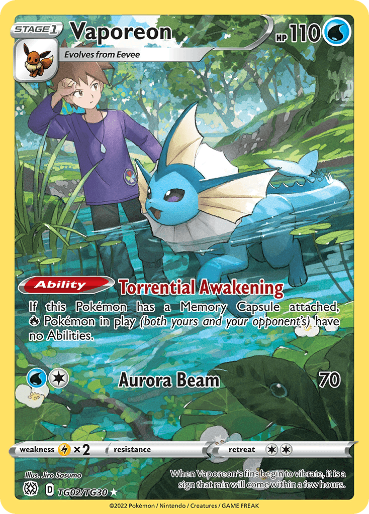 Vaporeon card in English