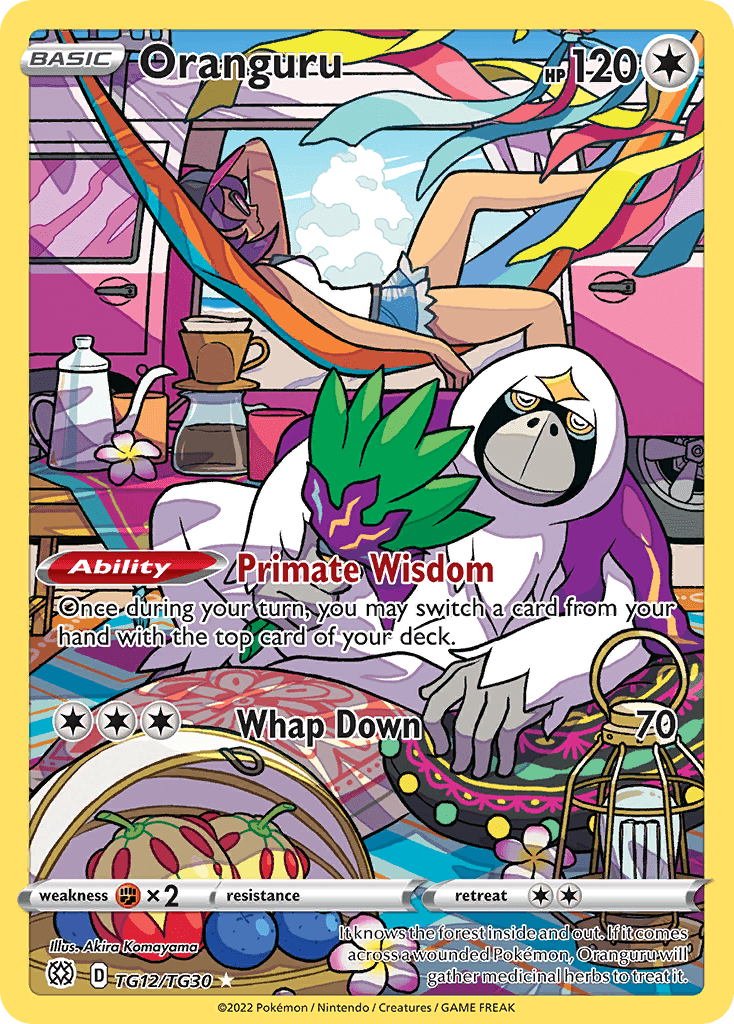 Oranguru card in English