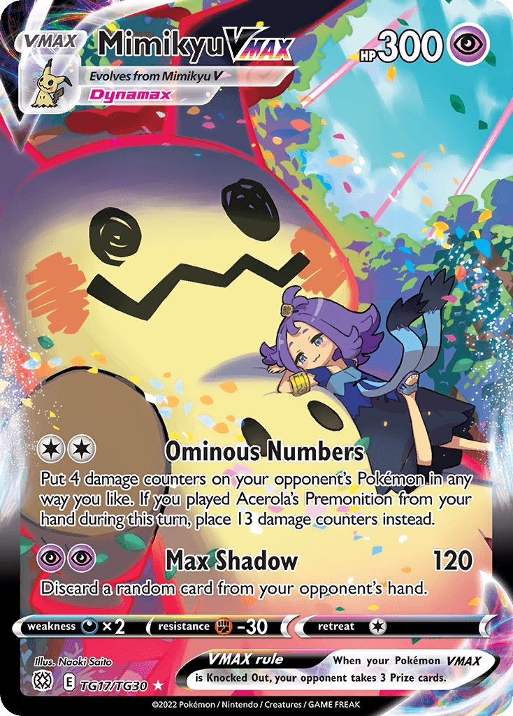 Mimikyu VMAX card in English