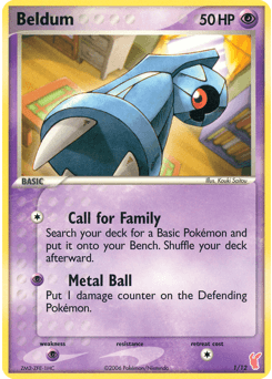 Beldum card in English