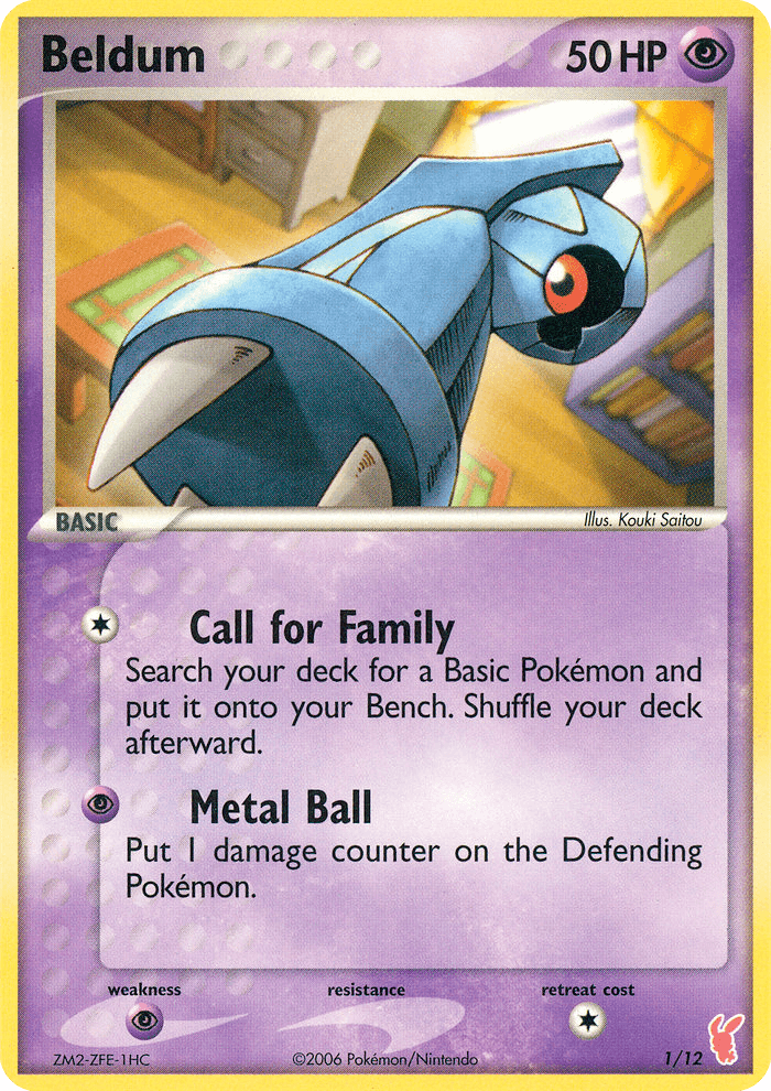 Beldum card in English