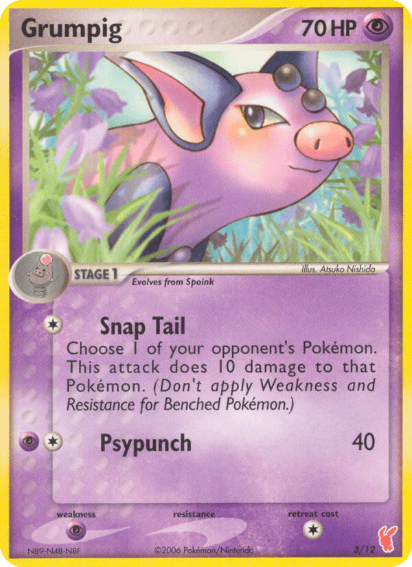 Grumpig card in English