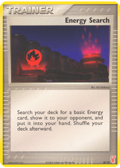 Energy Search card in English