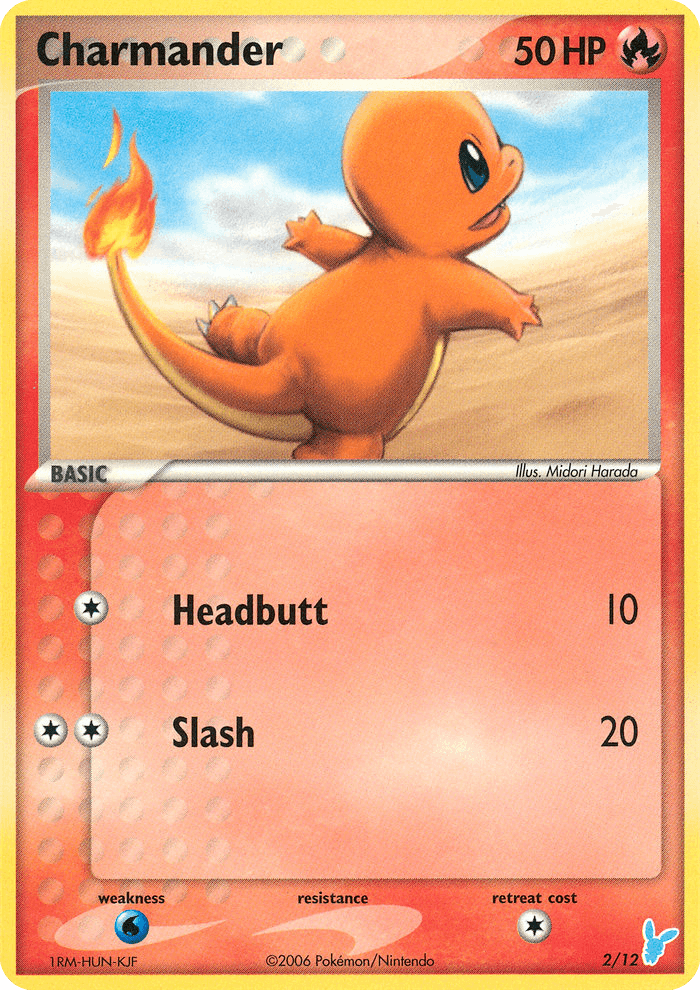 Charmander card in English
