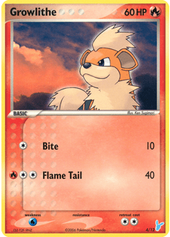 Growlithe card in English
