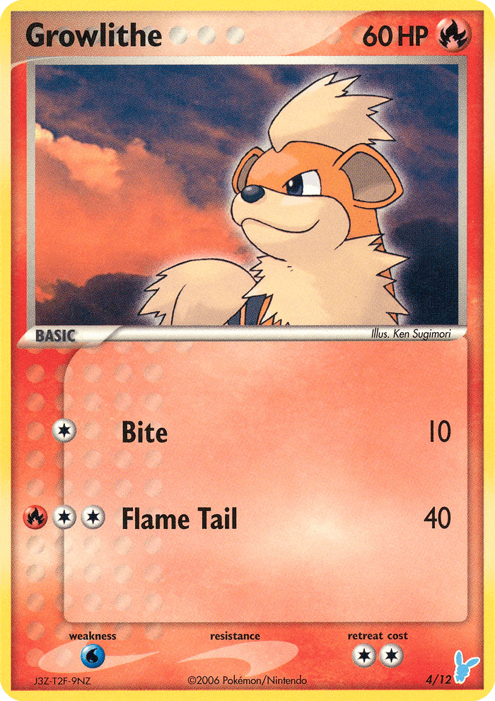 Growlithe card in English