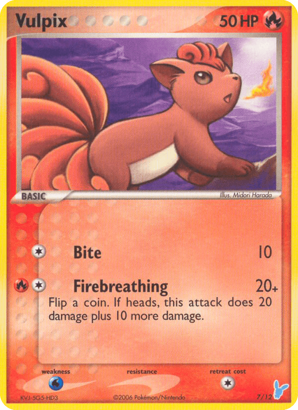 Vulpix card in English