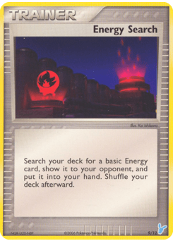 Energy Search card in English